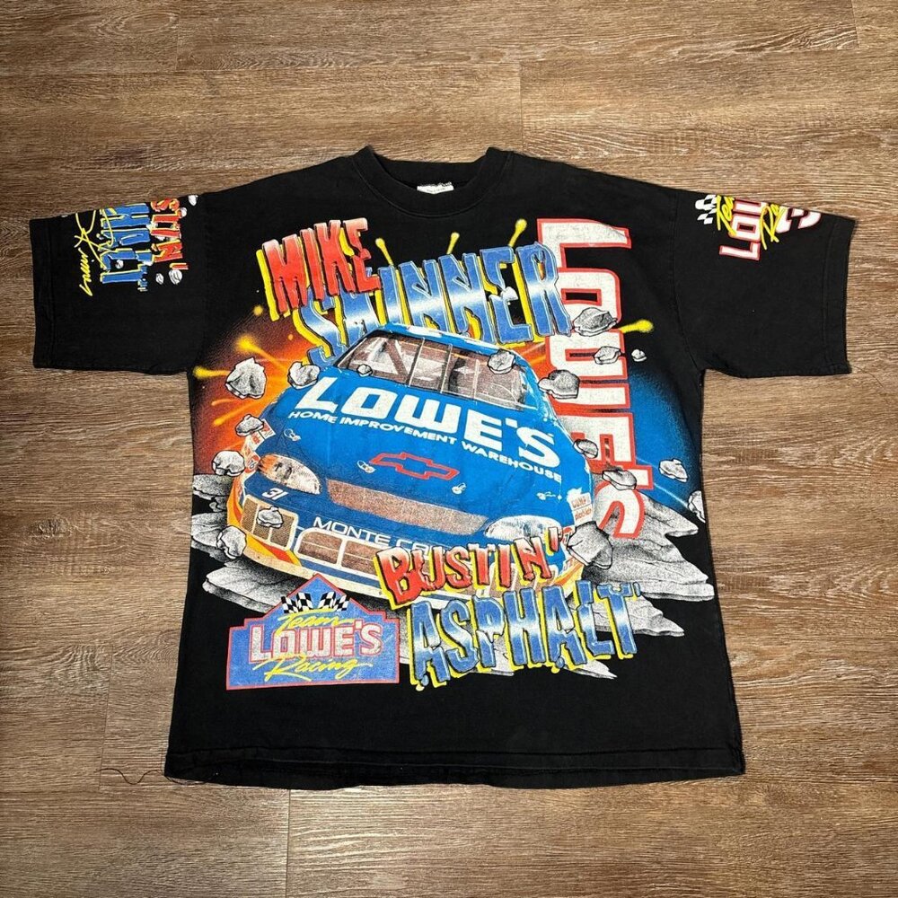 Vintage 1997 Mike Skinner AOP Tee Authentic NASCAR Chase Racing Size XL